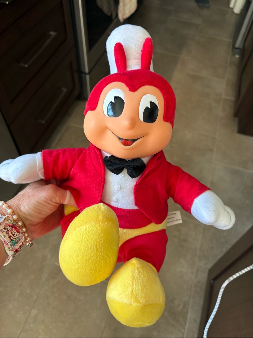 Jollibee Mascot Plush Toy Vinyl Head Red Tuxedo Fast Food Advertising